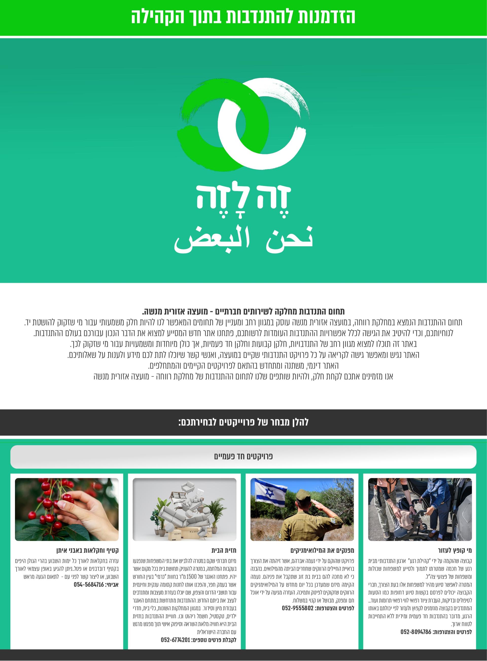 פרוייקטים חד פעמיים